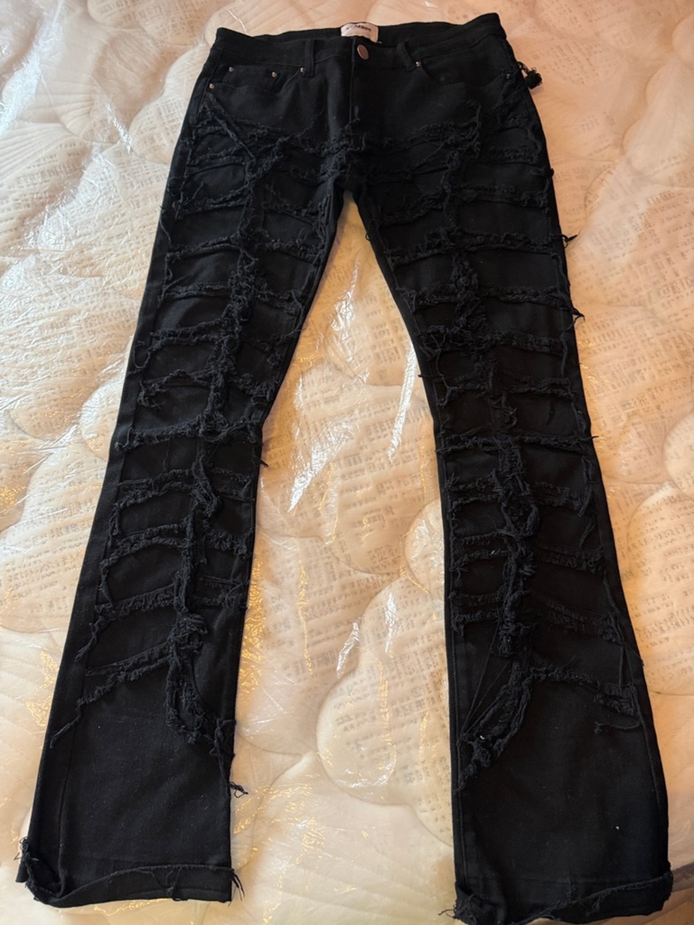 Black Distressed Women's Jeans